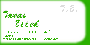 tamas bilek business card